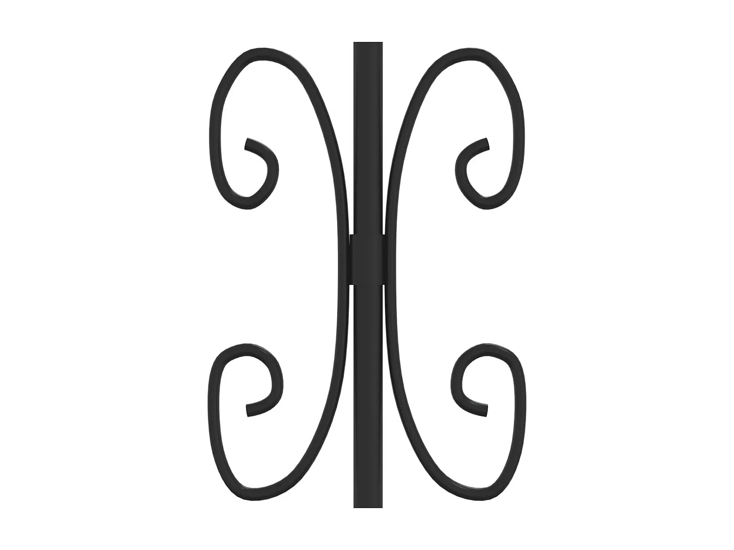 Portal y punta de lanza Negro 305x223 cm Acero pintado en polvo