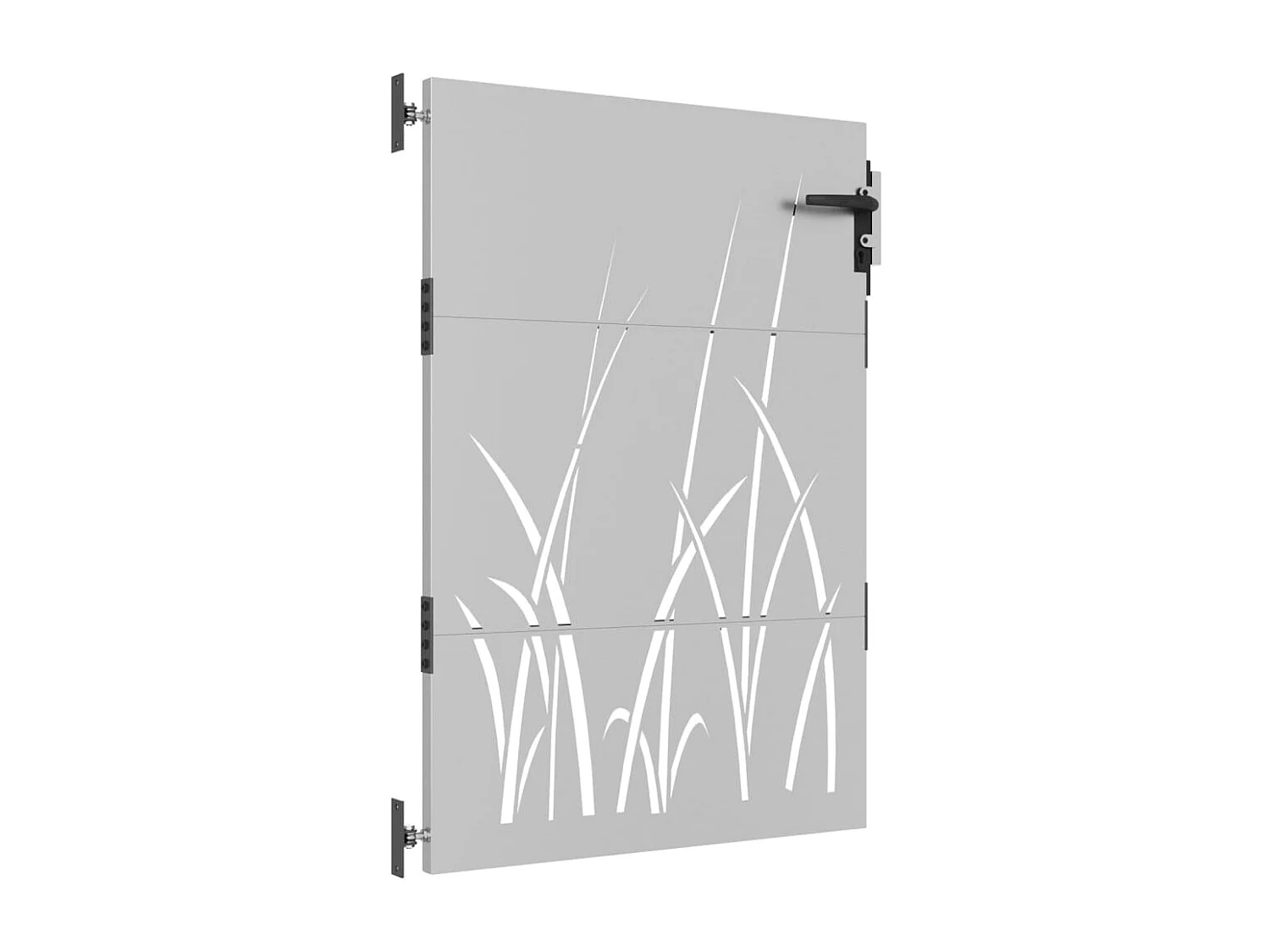 Puerta de jardín 85x125 cm acero corten diseño césped