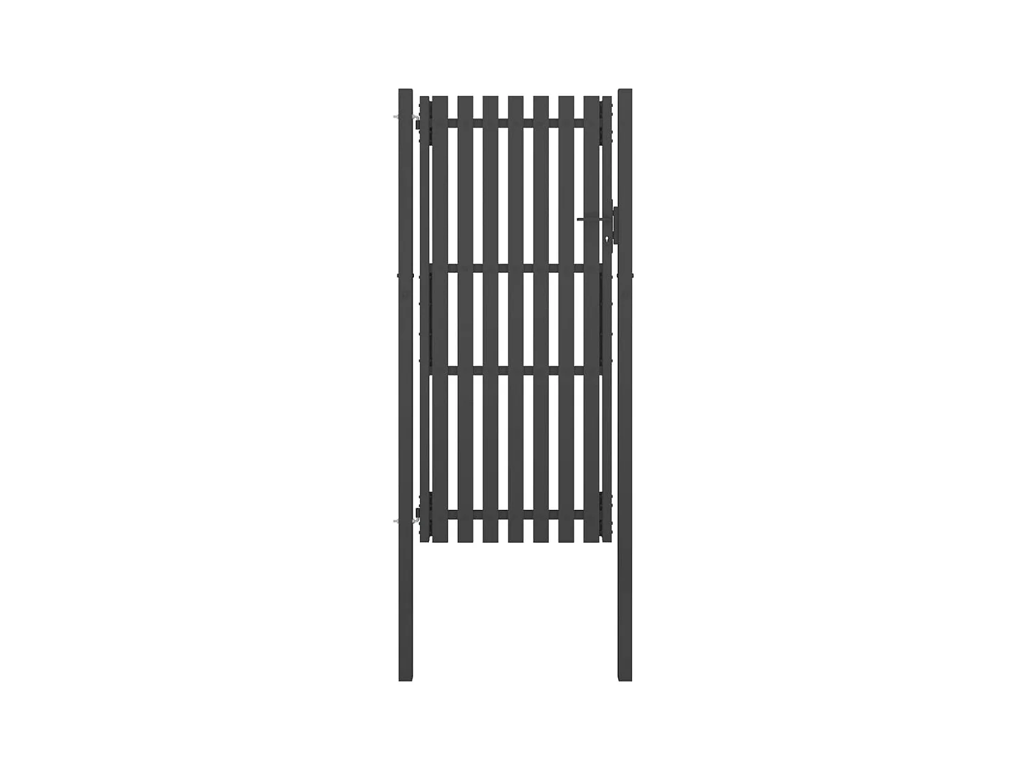 Portail de cl?ture de jardin Acier 1x2,5 m Anthracite
