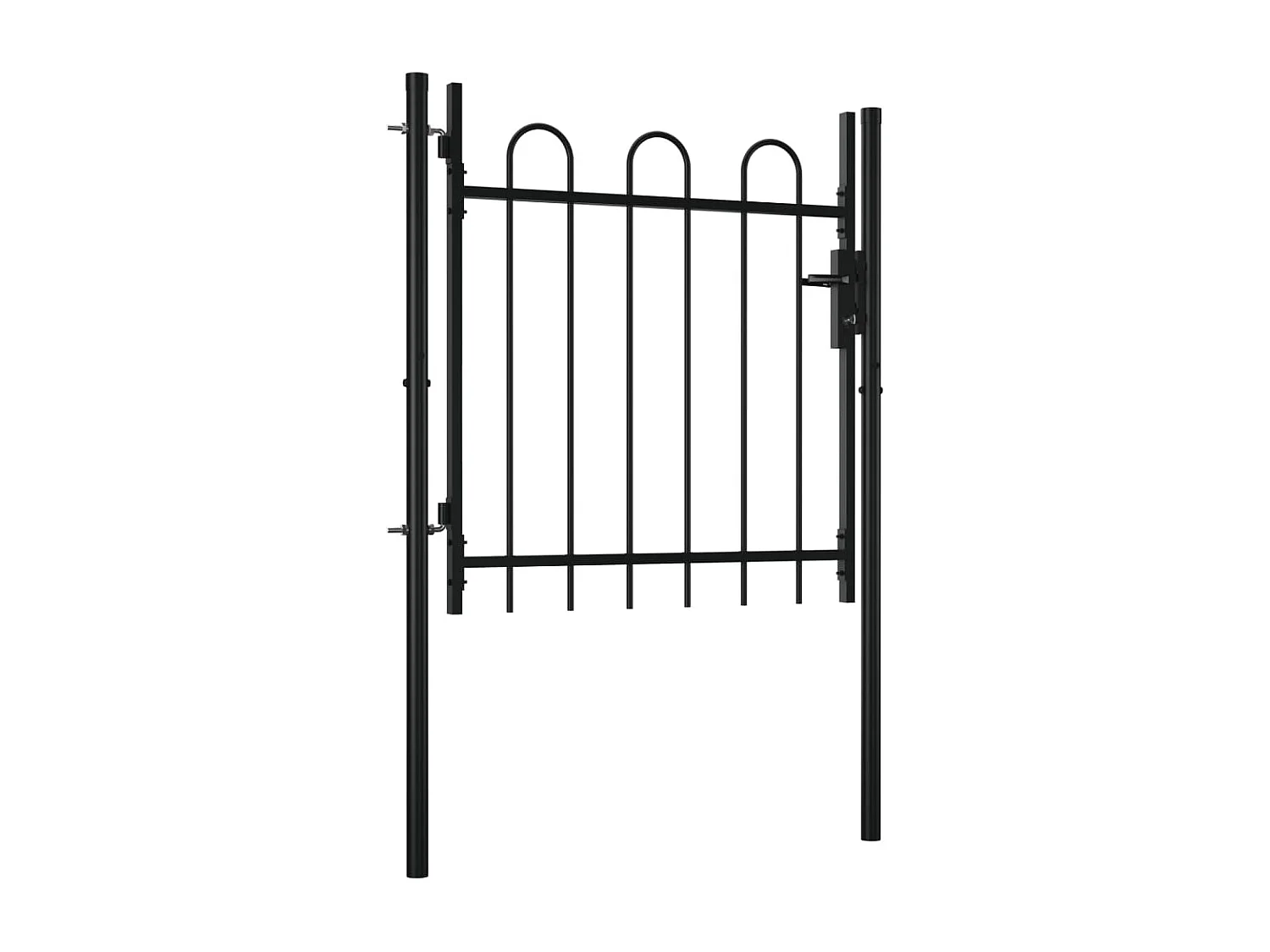 Cancello semplice con parte superiore arrotondata 100 x 75 cm