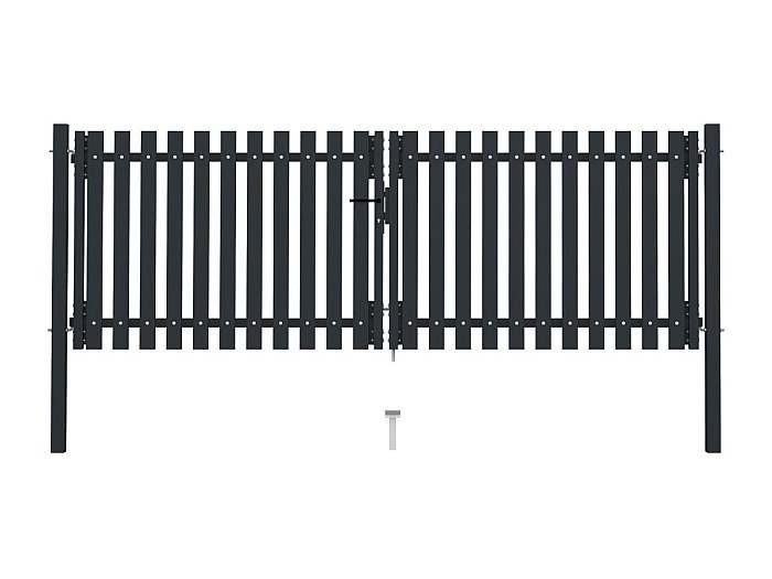 Hardware Store Cassetta Delle Lettere Per Recinzione, Formato C4, Recinzione Posteriore A Doppia Asta (nero Opaco RAL 9017 - 13
