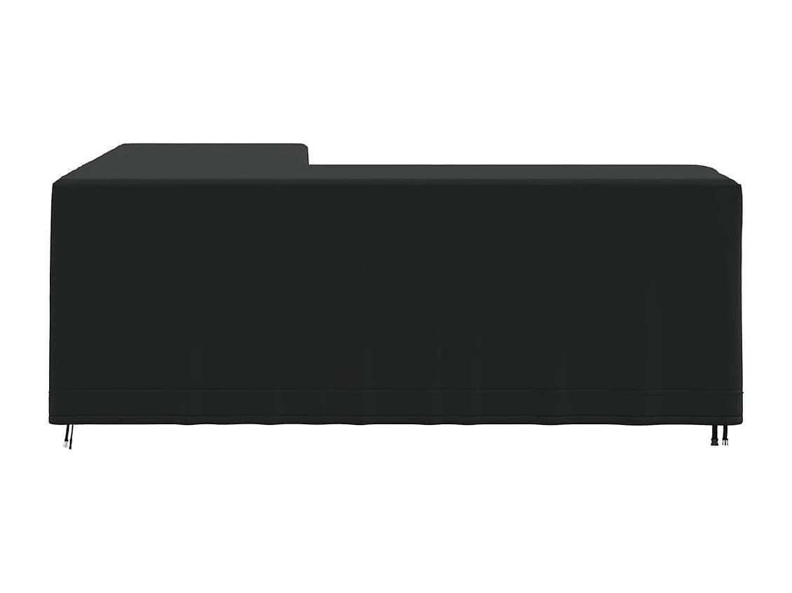 Schwarzer L-förmiger Sofabezug 254x254x80 cm Oxford 420D