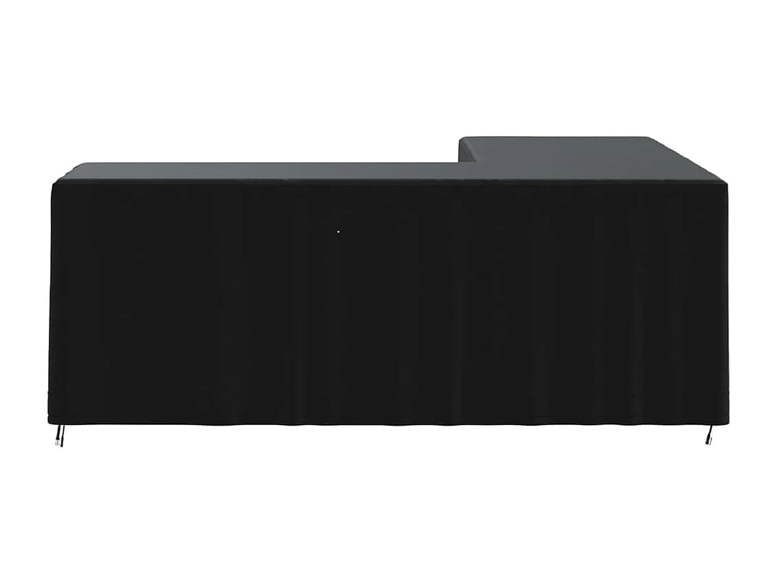 Schwarzer L-förmiger Sofabezug 254x254x80 cm Oxford 420D