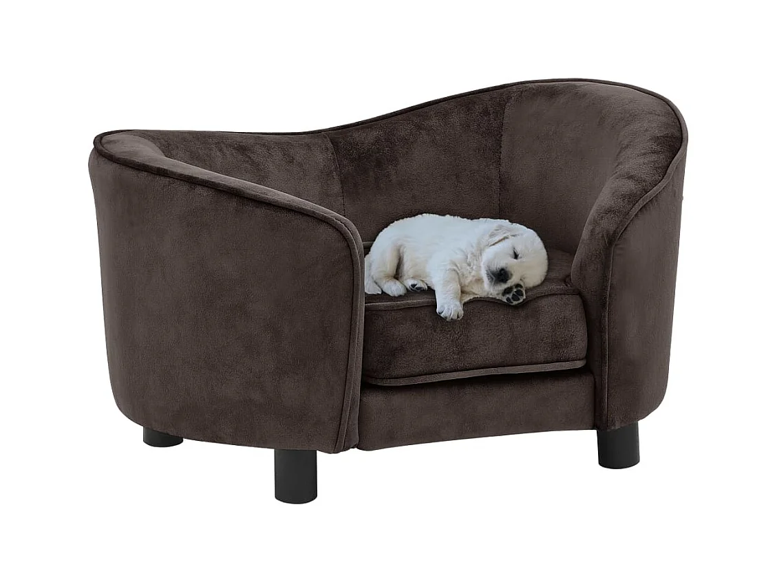 Canapé pour chien Marron 69x49x40 cm Peluche