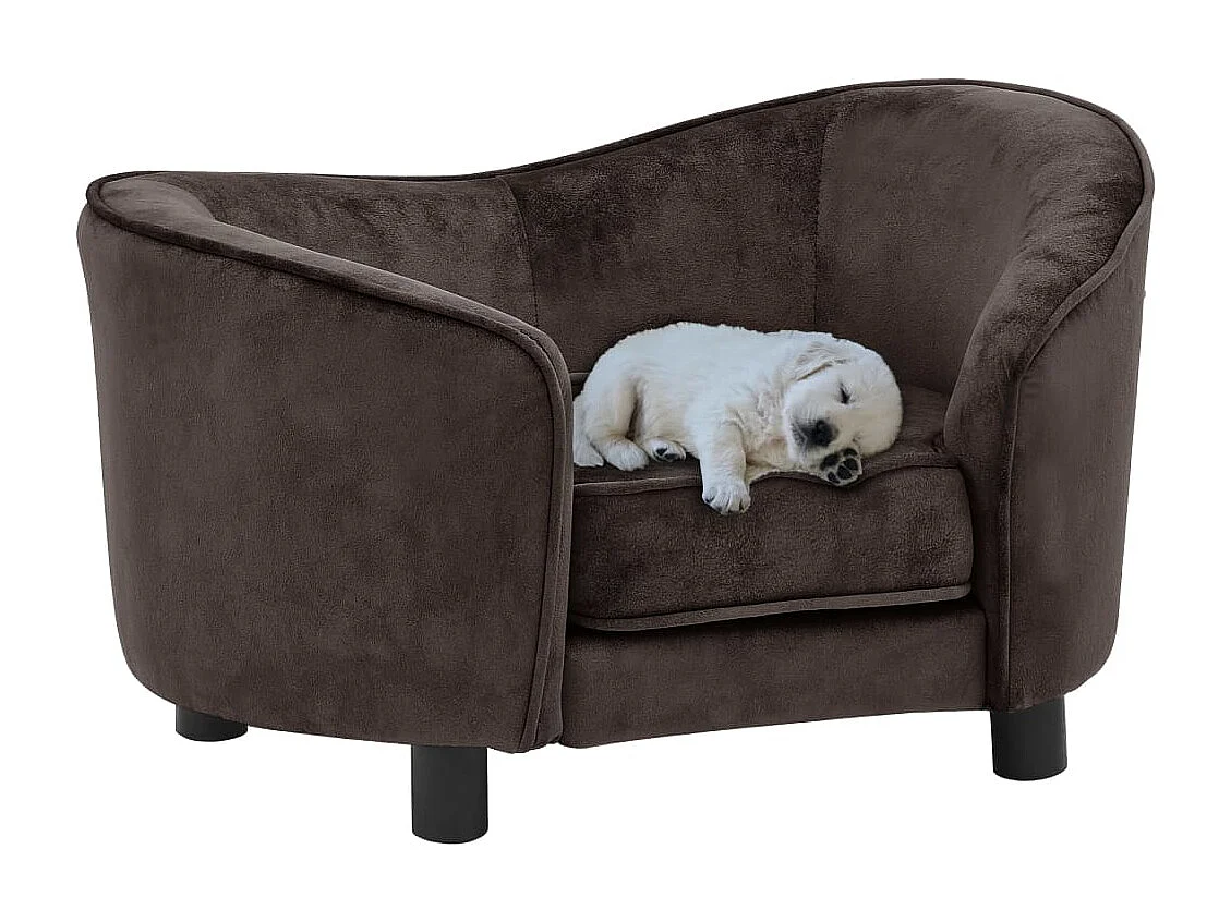 Divano per cani marrone 69x49x40 cm peluche