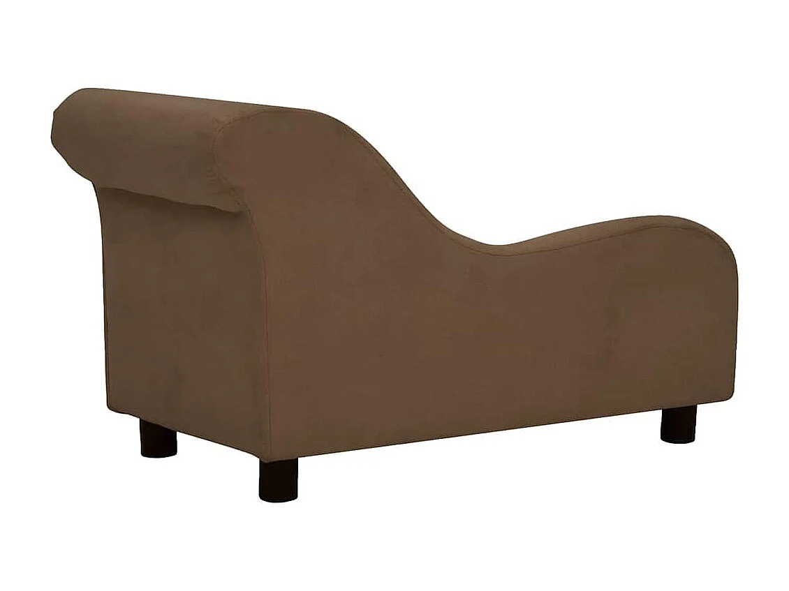 Canapé pour chien avec oreiller Marron 83x44x44 cm Peluche