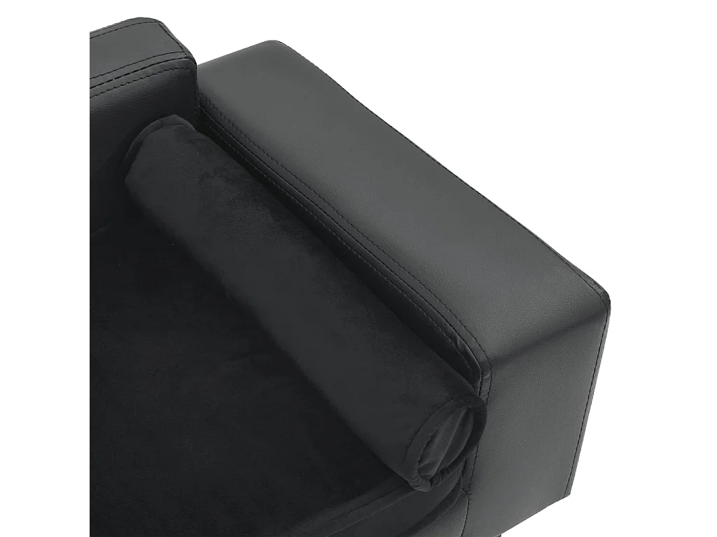 Divano per cani Grigio scuro 81x43x31 cm Peluche e similpelle