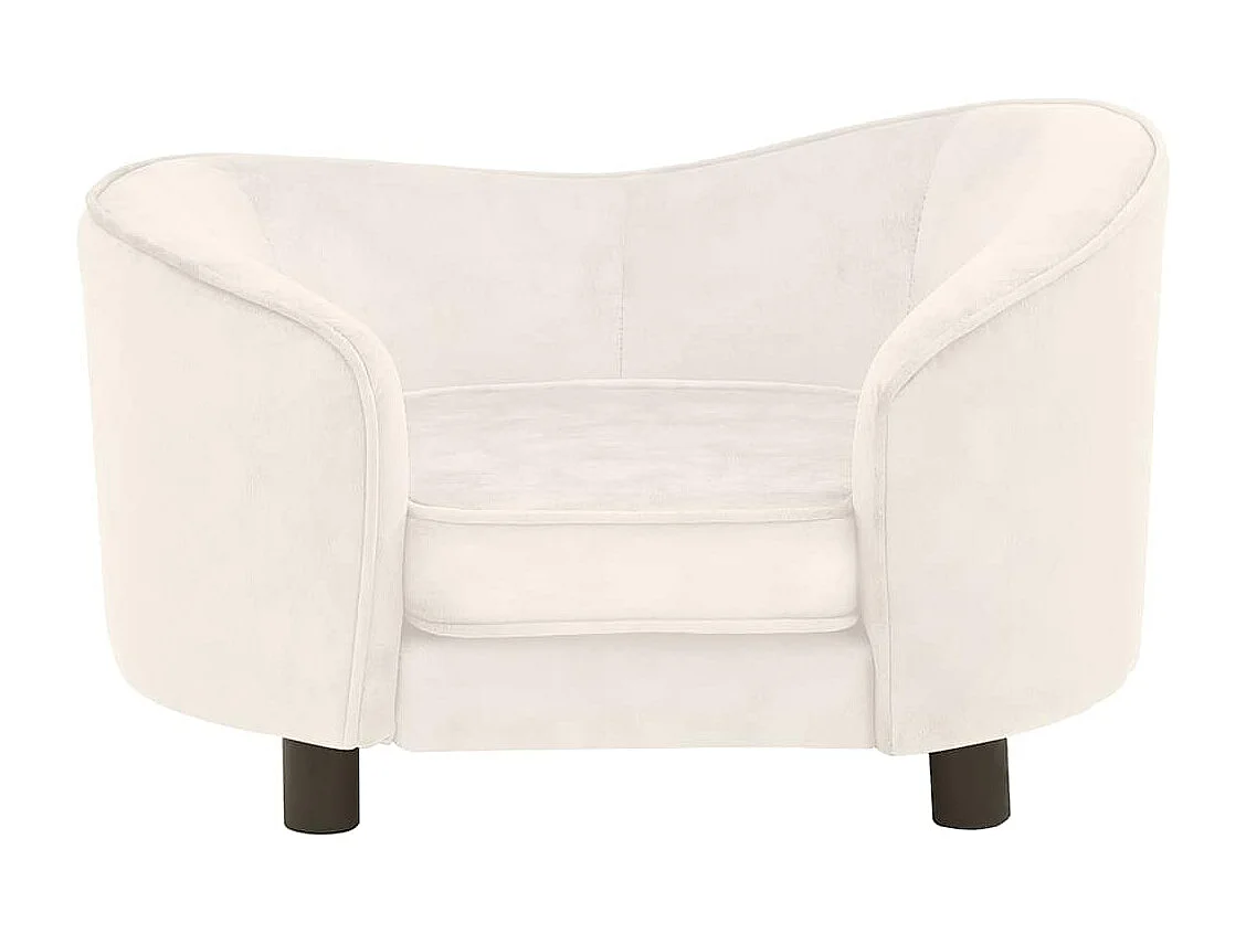 Divano per cani Crema 69x49x40 cm Peluche