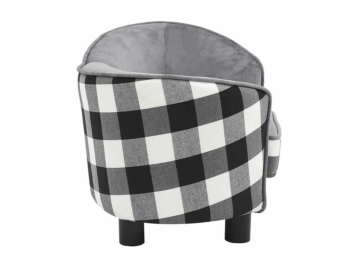 Divano per cani grigio 68x38x38 cm peluche