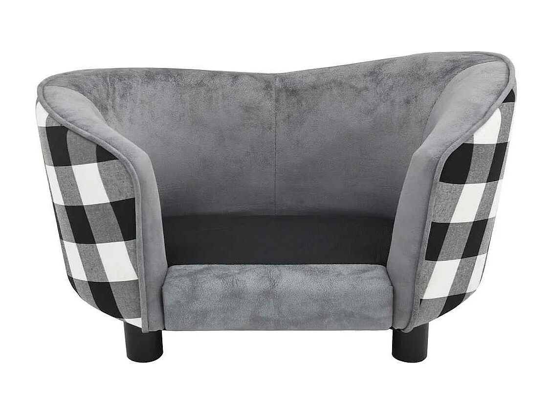 Hundesofa Grau 68x38x38 cm Plüsch