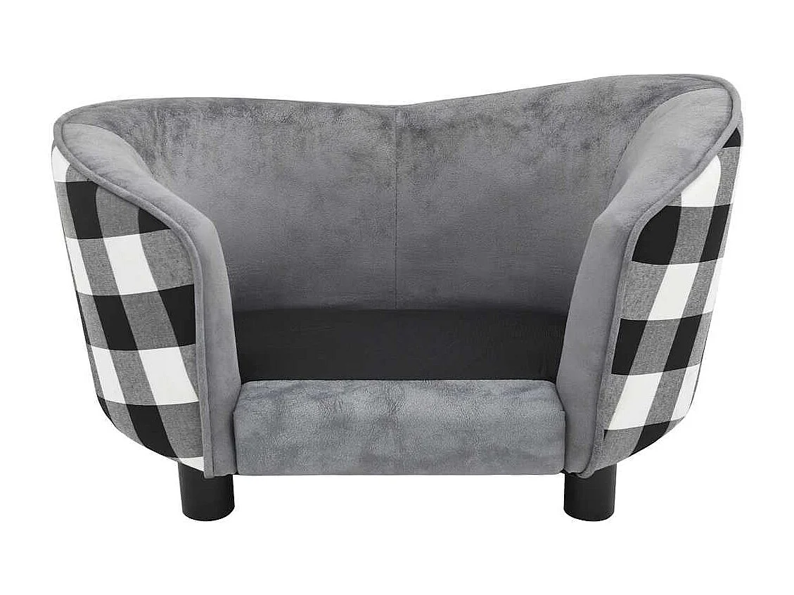 Hundesofa Grau 68x38x38 cm Plüsch