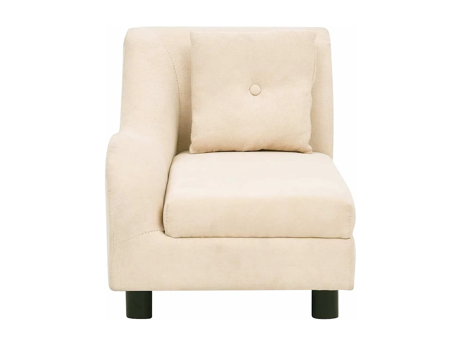 Canapé pour chien avec oreiller Crème 83x44x44 cm Peluche