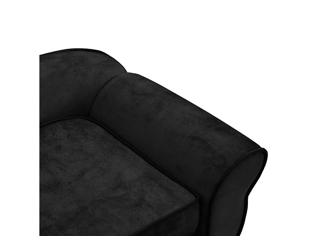Canapé pour chien Noir 72x45x30 cm Peluche