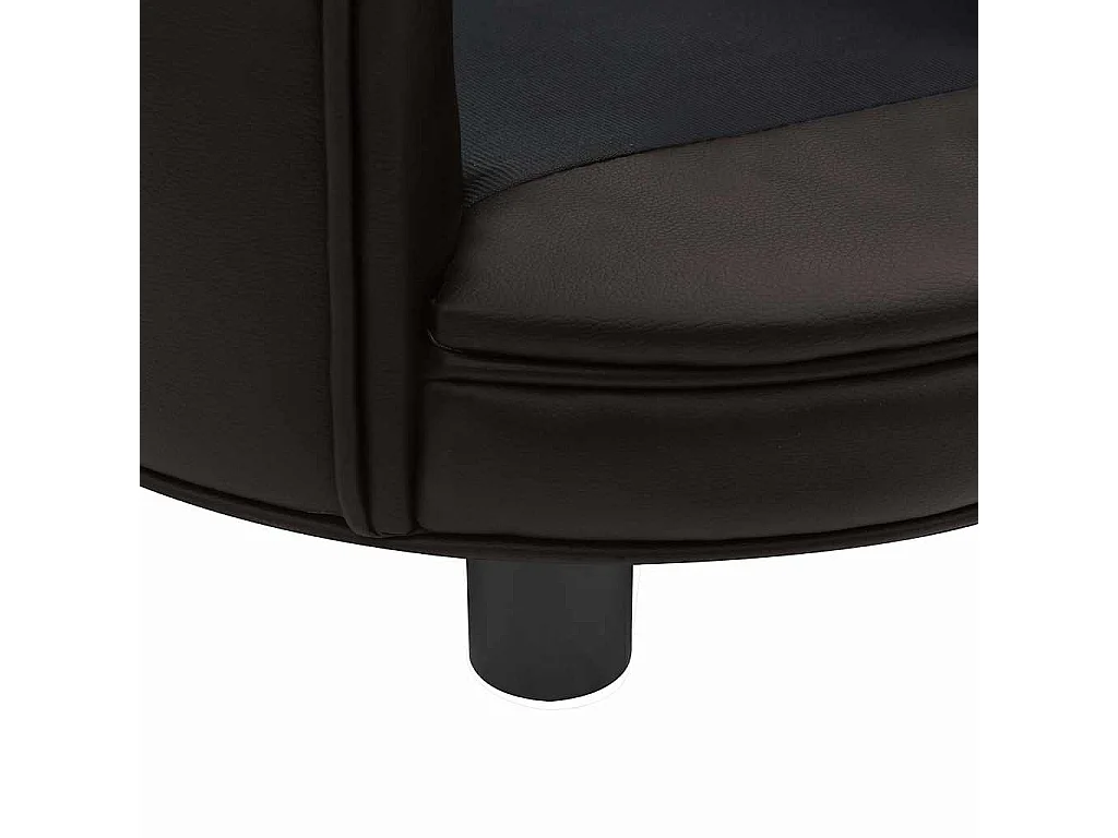 Canapé pour chien Marron 48x48x32 cm Peluche et similicuir