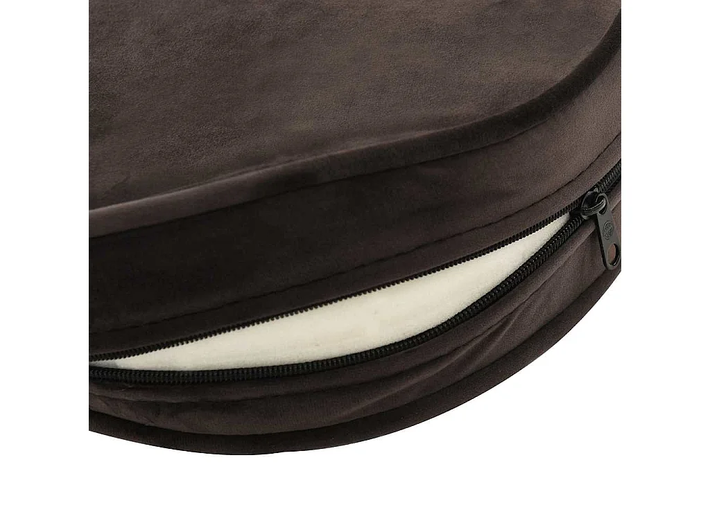 Canapé pour chien Marron 48x48x32 cm Peluche et similicuir