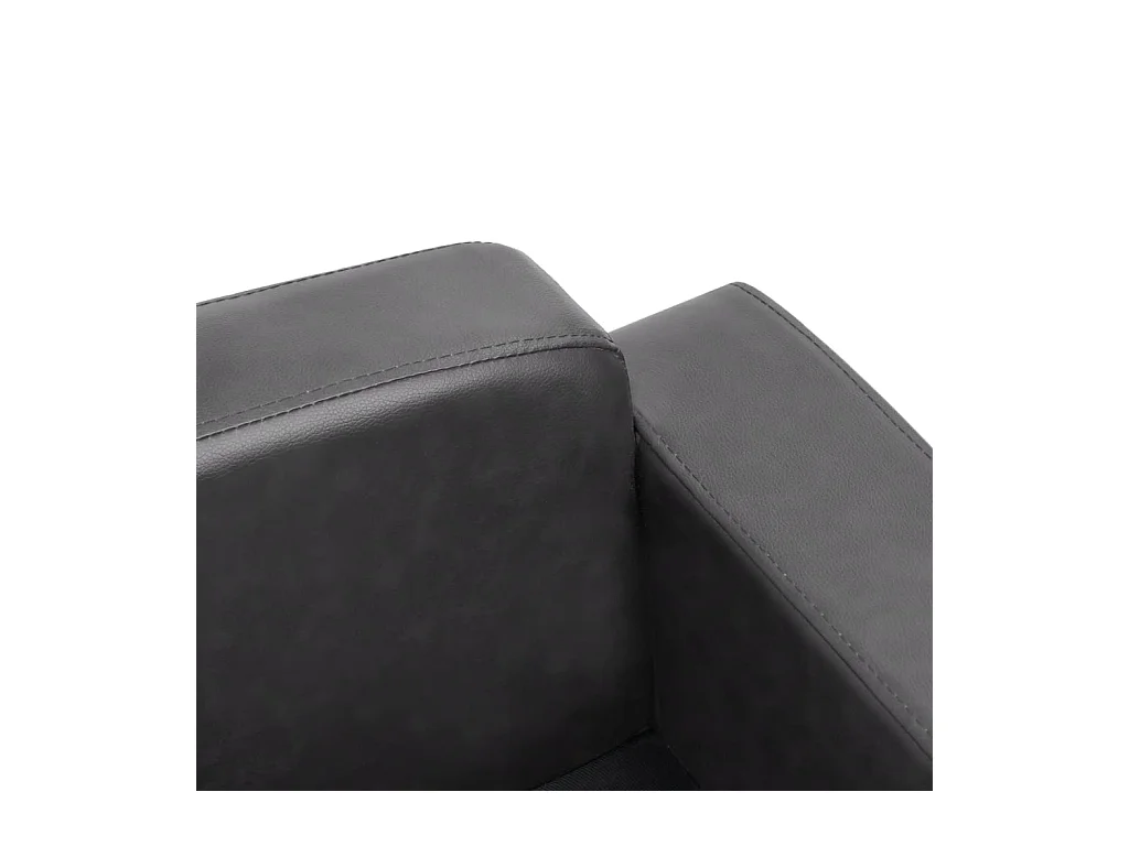 Divano grigio per cani 80x50x40 cm in similpelle