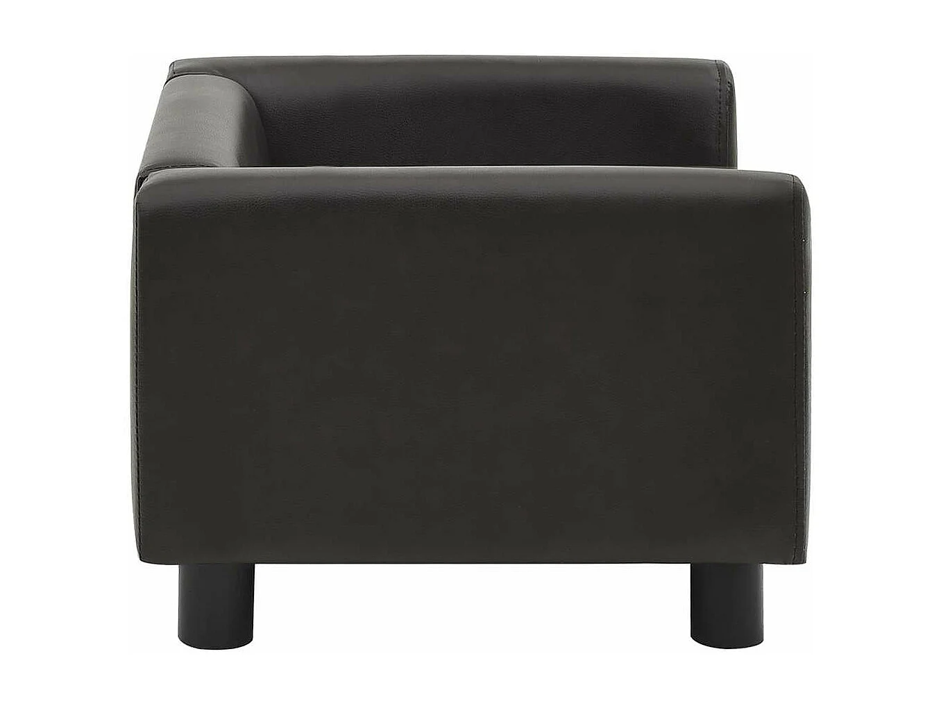 Divano per cani marrone 60x43x30 cm in peluche e similpelle