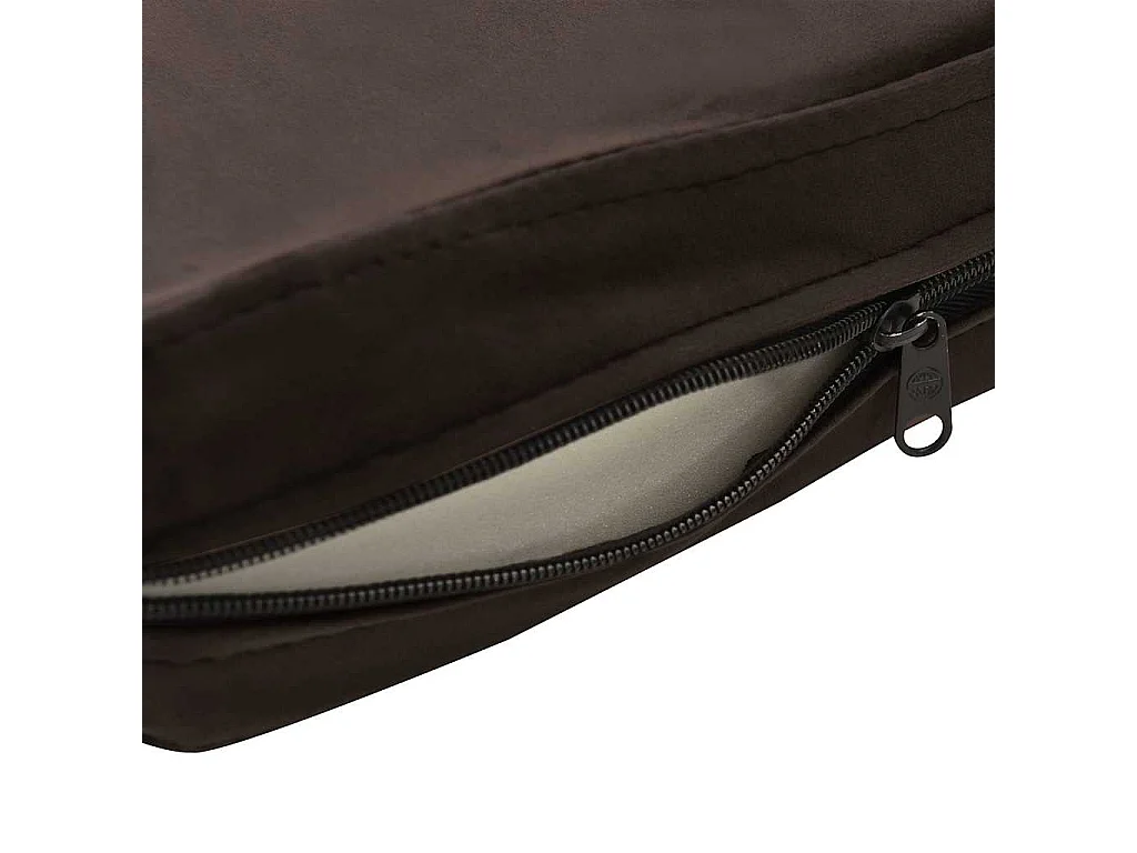 Divano per cani marrone 60x43x30 cm in peluche e similpelle