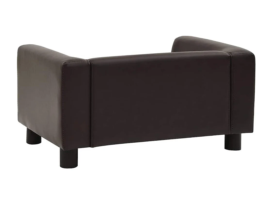 Canapé pour chien Marron 60x43x30 cm Peluche et similicuir