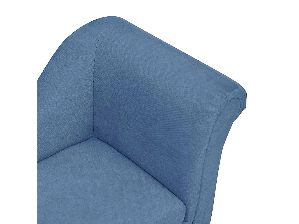 Divano per cani con cuscino blu 83x44x44 cm peluche