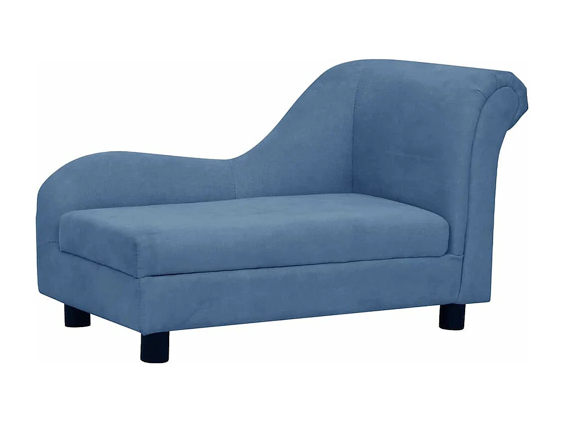 Canapé pour chien avec oreiller Bleu 83x44x44 cm Peluche