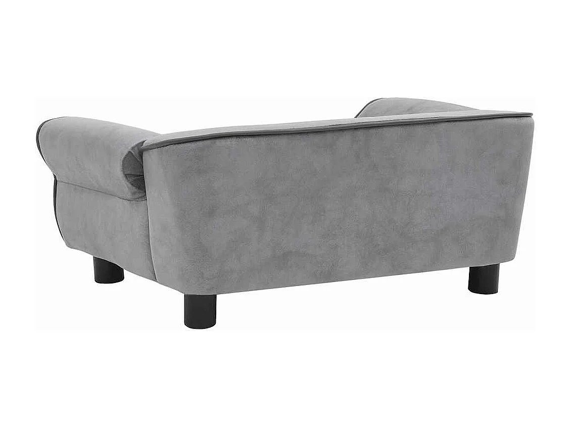 Divano per cani grigio 72x45x30 cm peluche