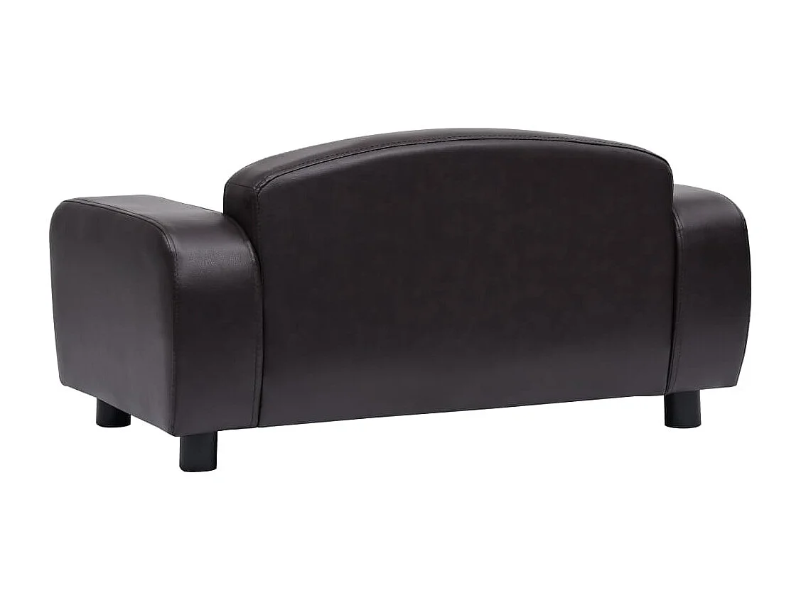 Divano per cani marrone 80x50x40 cm in similpelle