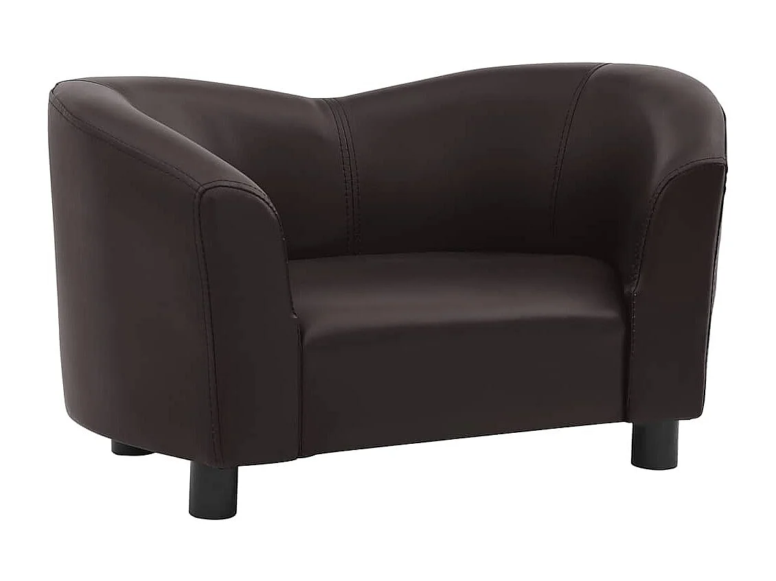 Divano per cani marrone 67x41x39 cm similpelle