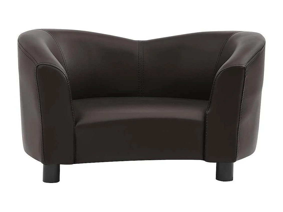 Divano per cani marrone 67x41x39 cm similpelle
