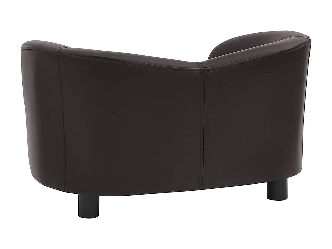 Divano per cani marrone 67x41x39 cm similpelle