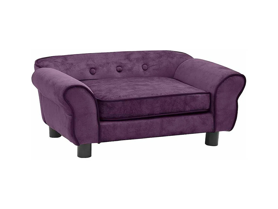 Bordeaux Hundesofa 72x45x30 cm Plüsch