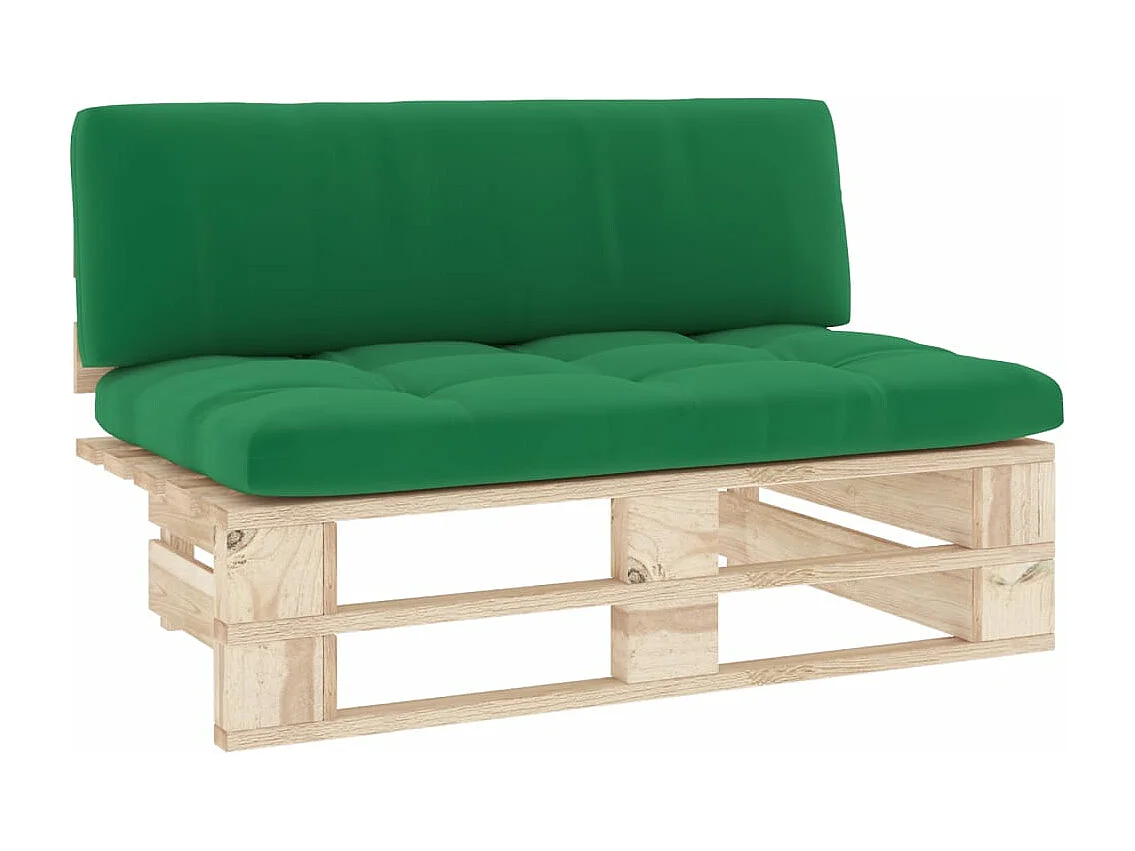 Canapé central palette de jardin bois de pin imprégné