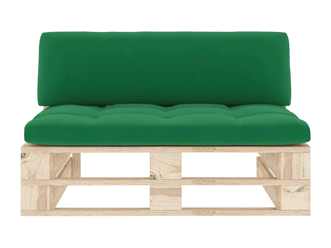 Canapé central palette de jardin bois de pin imprégné