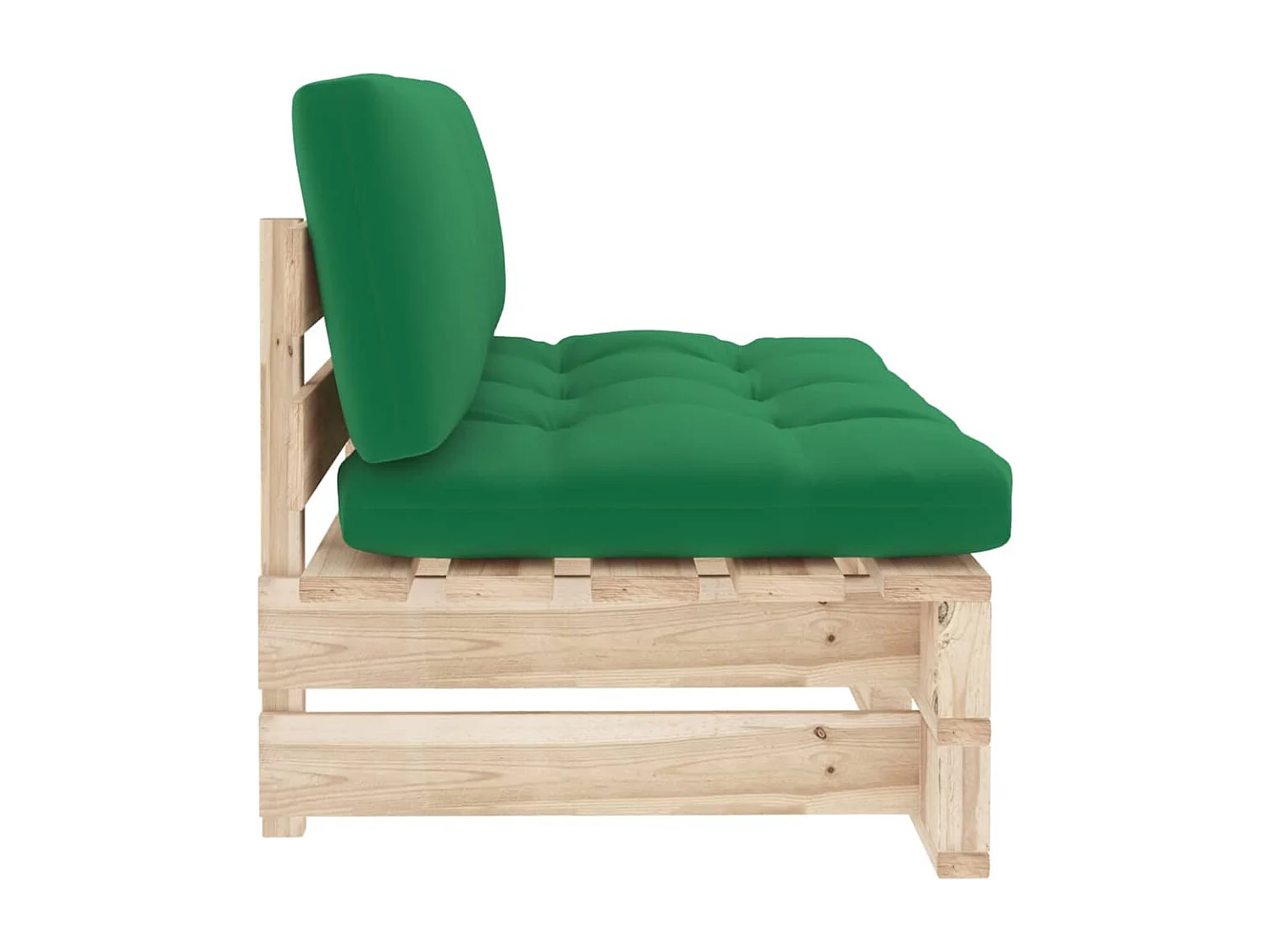 Canapé central palette de jardin bois de pin imprégné