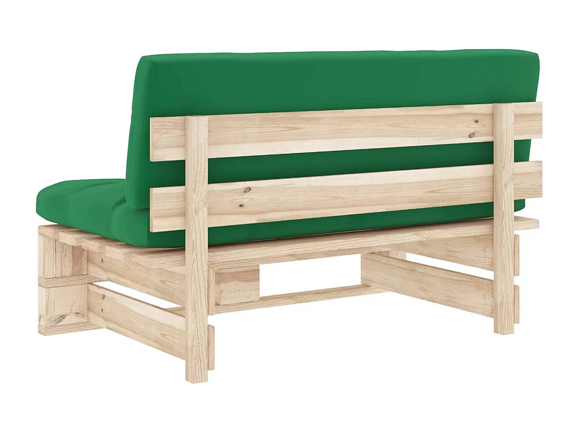 Canapé central palette de jardin bois de pin imprégné