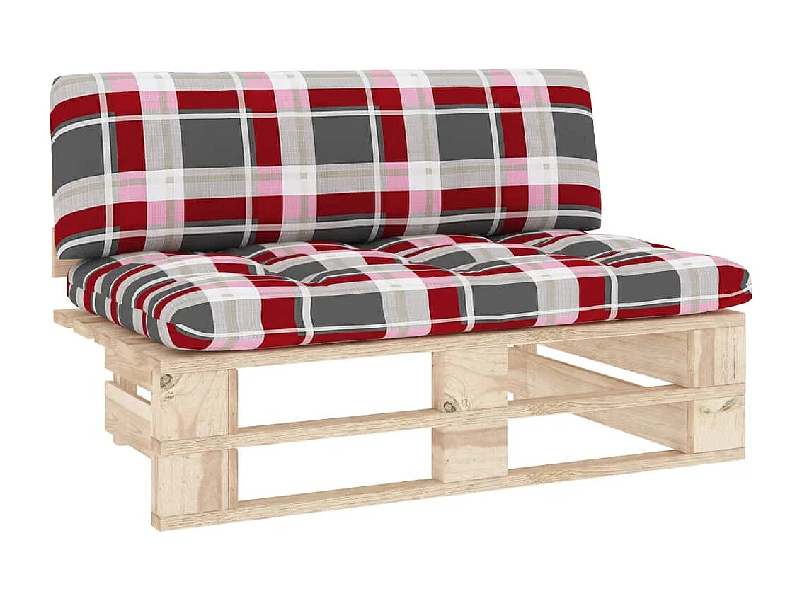 Canapé central palette de jardin bois de pin imprégné