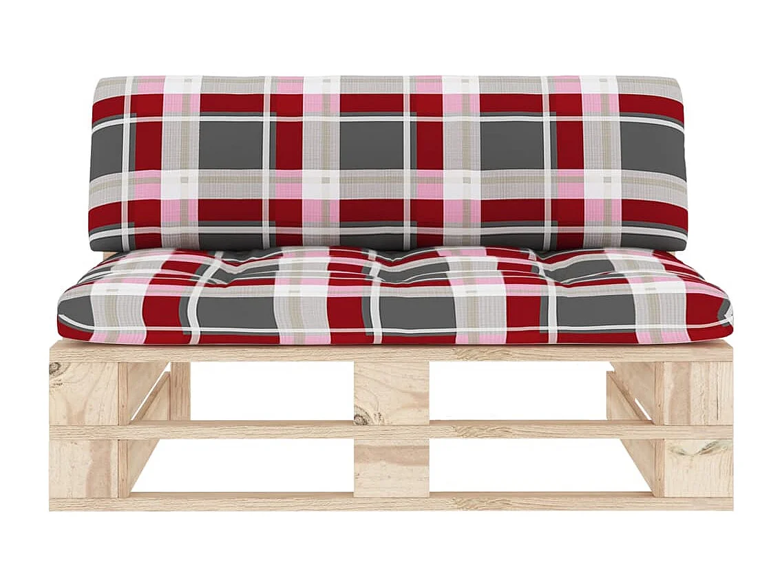 Canapé central palette de jardin bois de pin imprégné