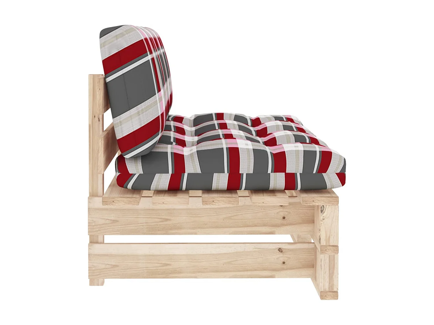 Canapé central palette de jardin bois de pin imprégné