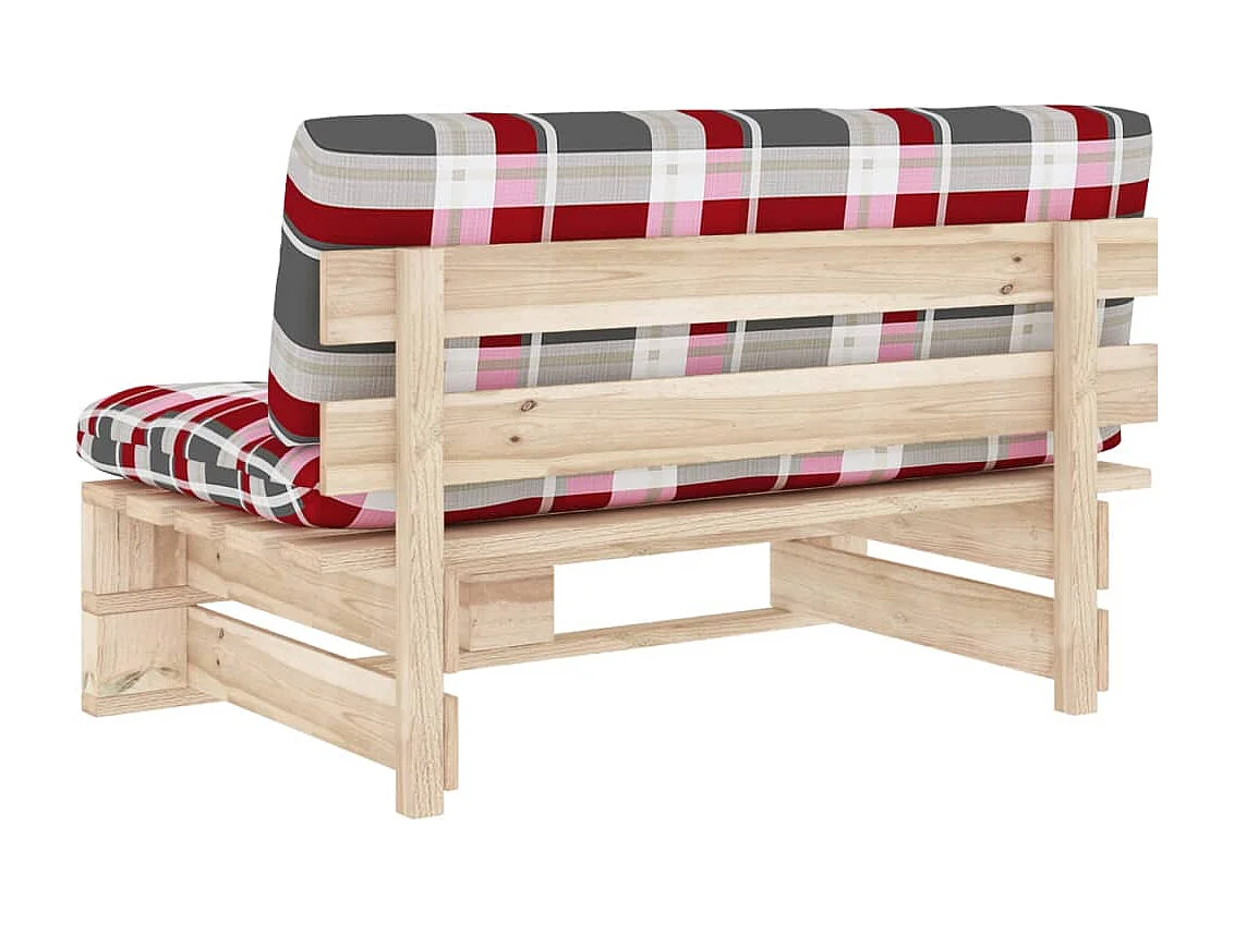 Canapé central palette de jardin bois de pin imprégné