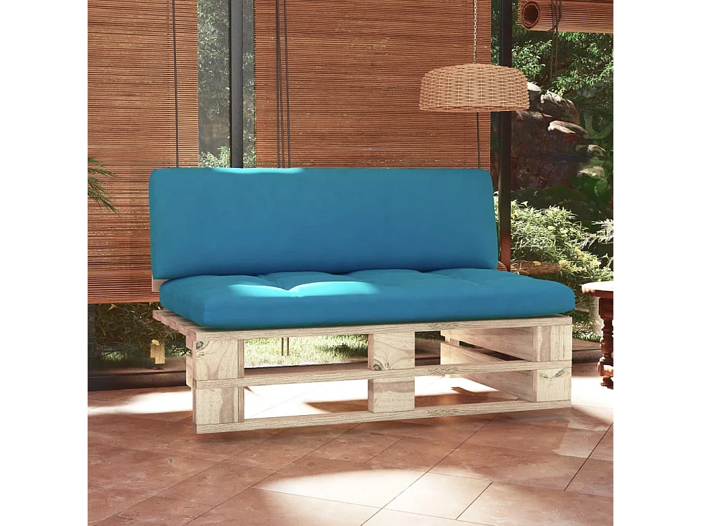 Sofá central de jardim palete madeira de pinho impregnada