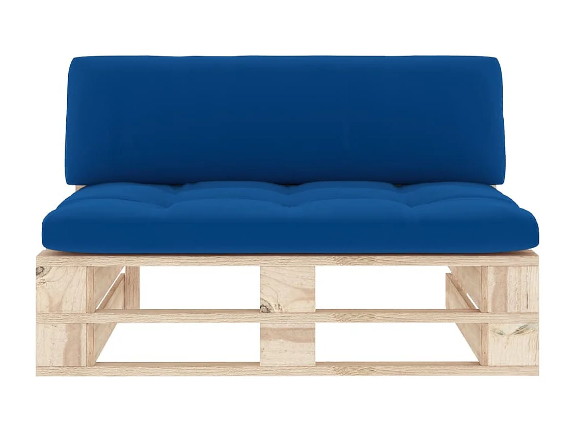 Canapé central palette de jardin bois de pin imprégné