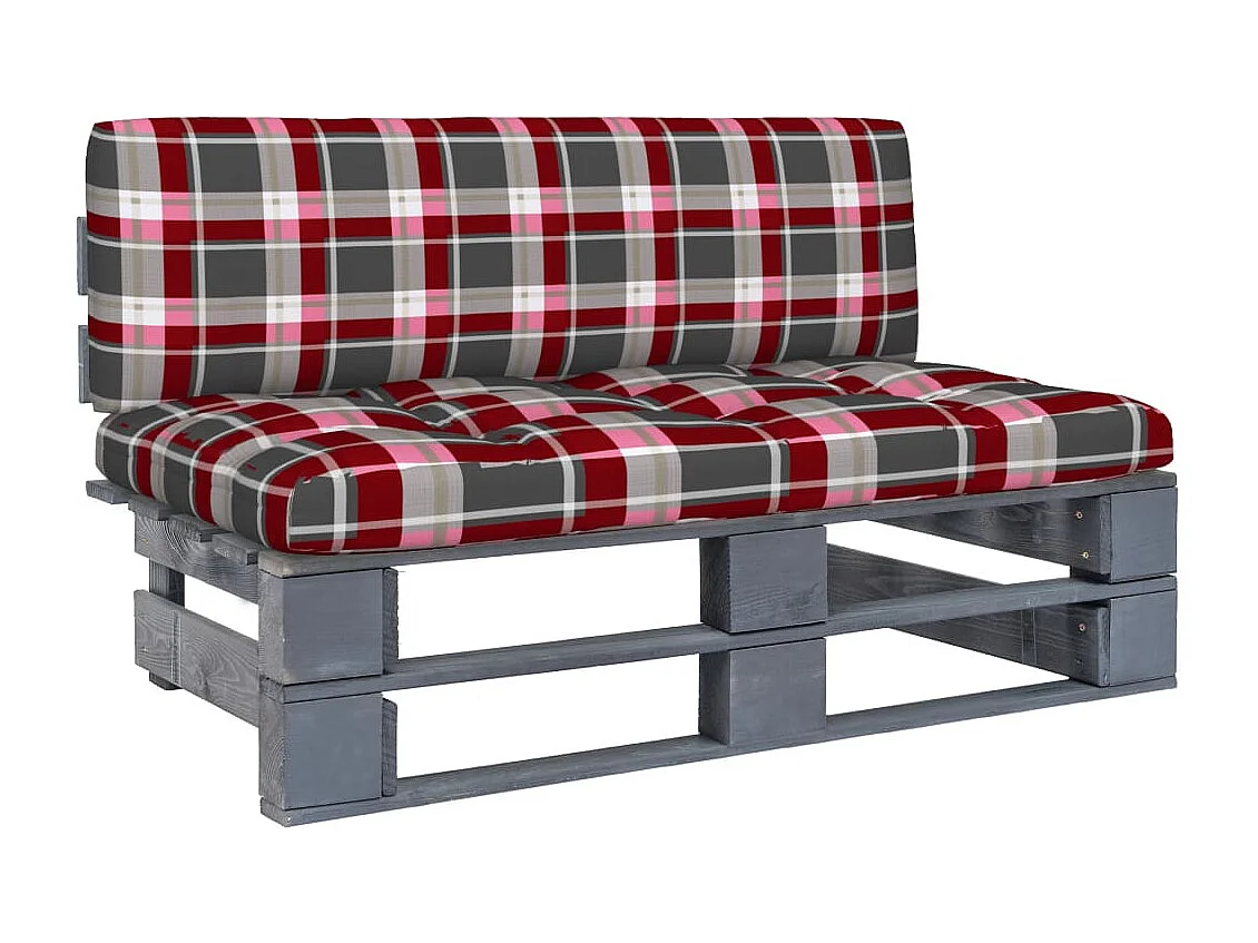 Divano centrale da giardino in pallet Grigio Legno di pino impregnato