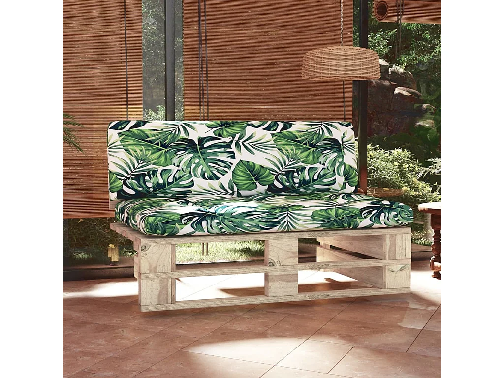 Canapé central palette de jardin bois de pin imprégné