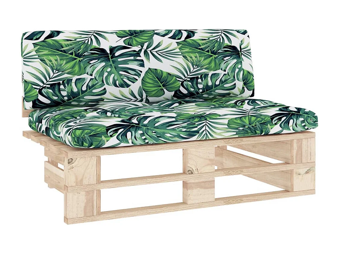 Canapé central palette de jardin bois de pin imprégné