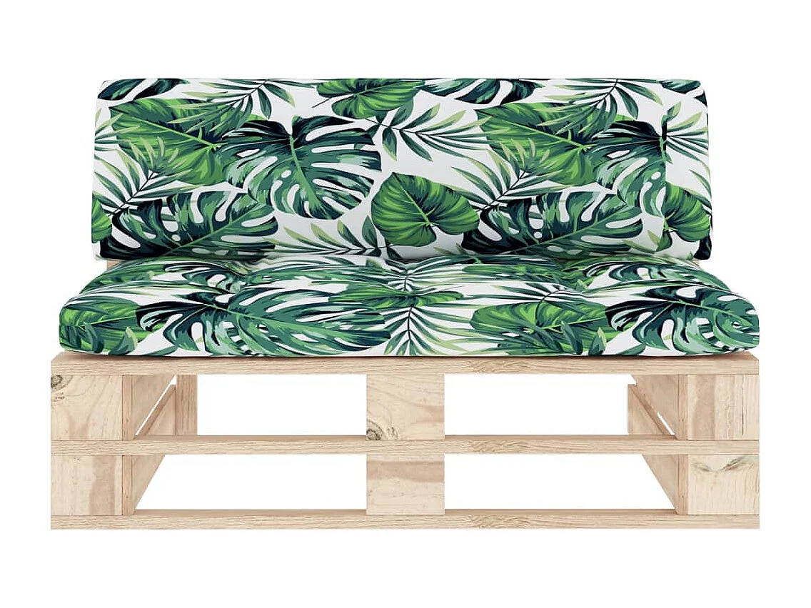 Canapé central palette de jardin bois de pin imprégné