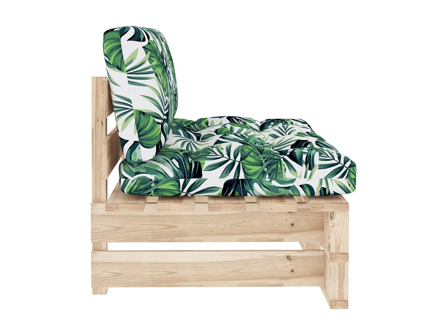 Canapé central palette de jardin bois de pin imprégné