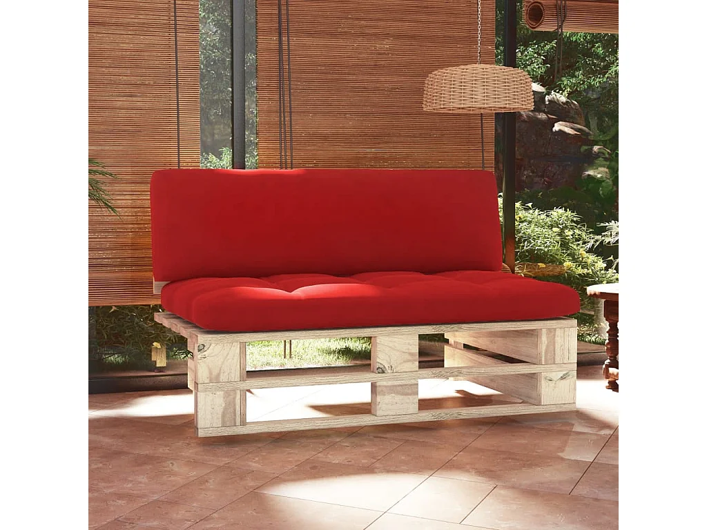 Canapé central palette de jardin bois de pin imprégné