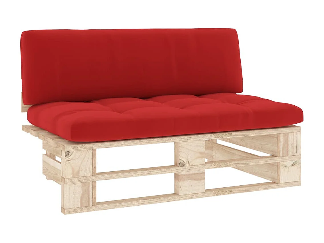 Canapé central palette de jardin bois de pin imprégné