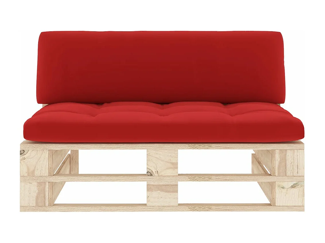 Canapé central palette de jardin bois de pin imprégné