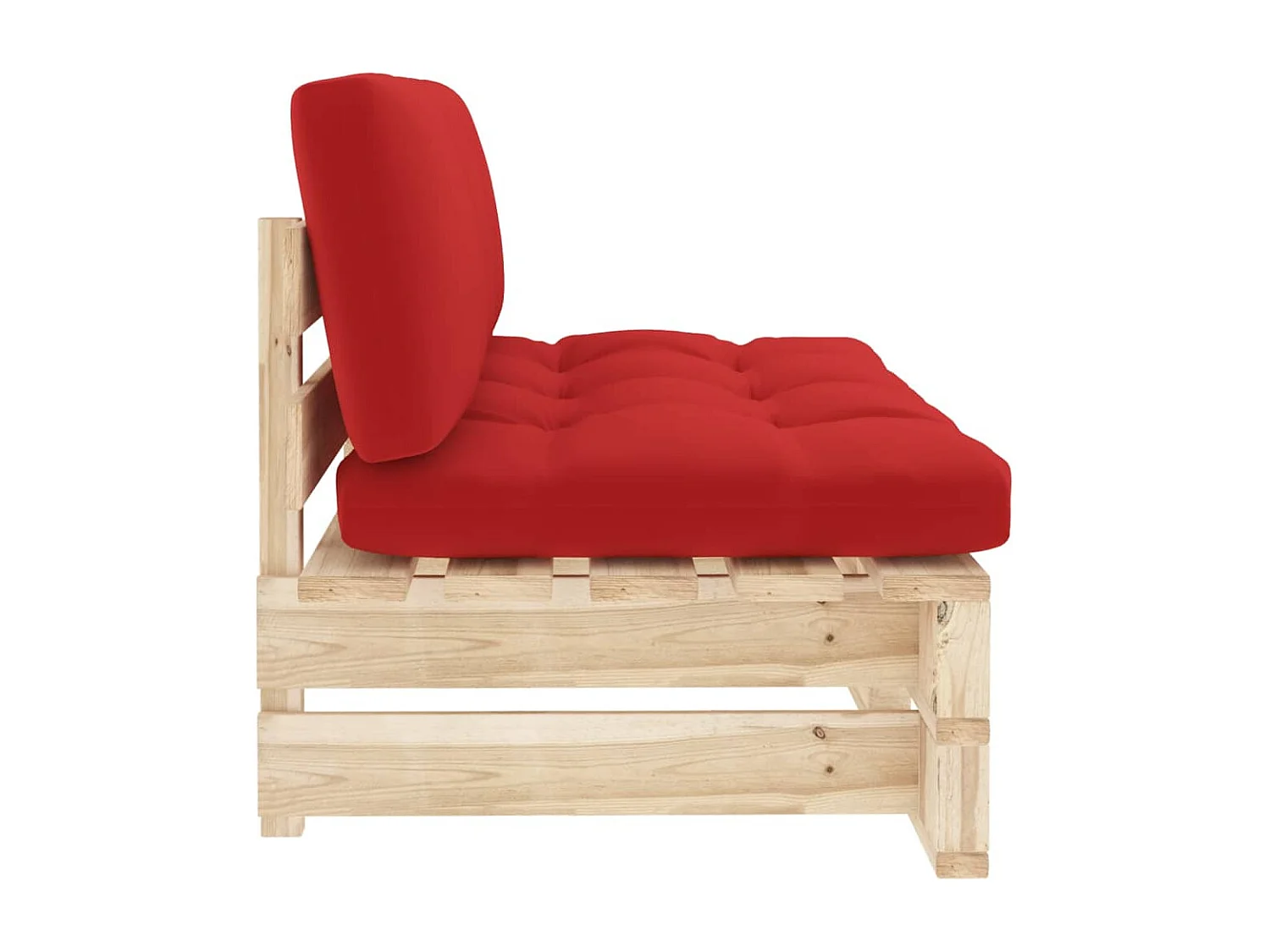 Canapé central palette de jardin bois de pin imprégné